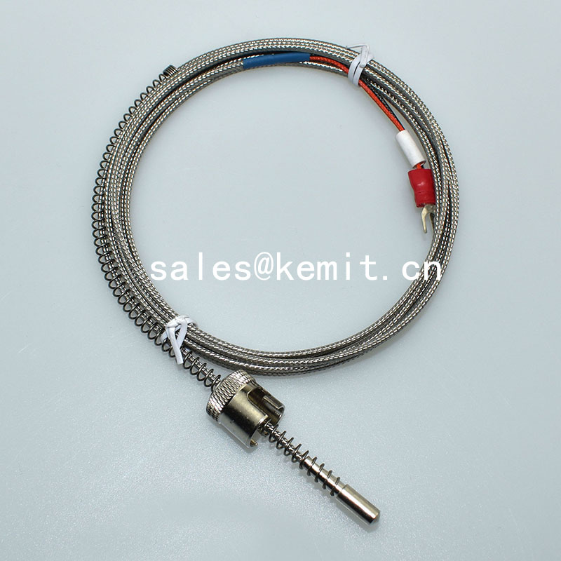 KTR1253 Mineral Insulated Screw on Spring Style E K J bayonet thermocouple  for injection machine